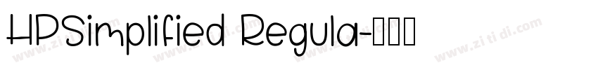HPSimplified Regula字体转换